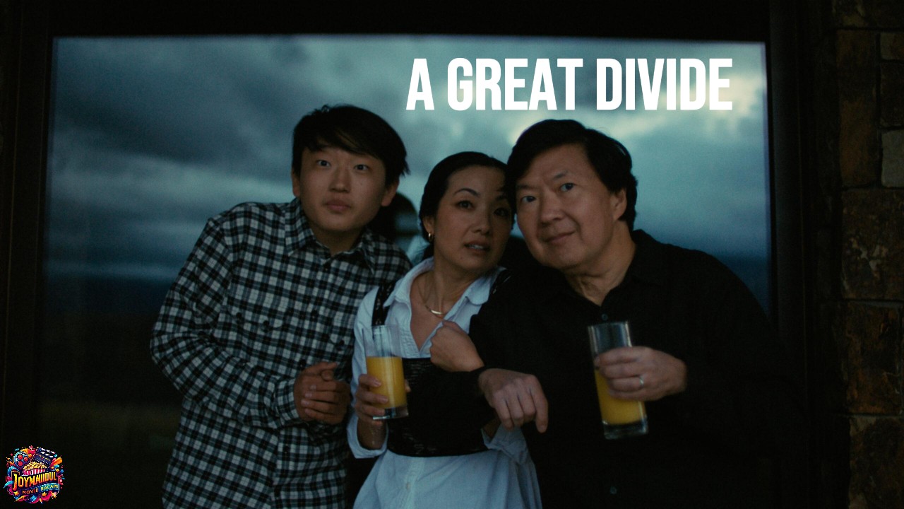 Poster of A Great Divide featuring a Korean American family navigating racism and xenophobia in rural Wyoming.